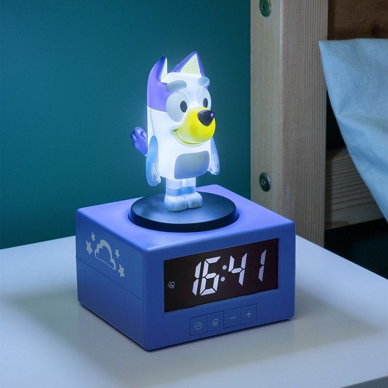 Bluey Icon digital alarm clock with night light